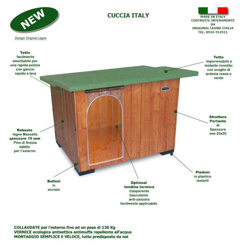 Descrizione Cuccia In Legno Italy